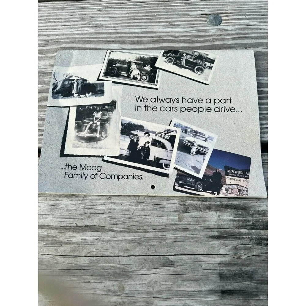 Vintage Moog Company Calendar 1989 Classic Cars